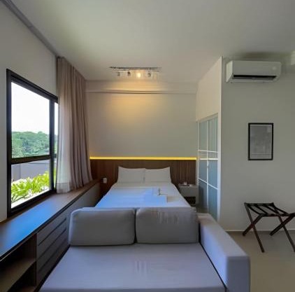 Studio novo, moderno e confortável