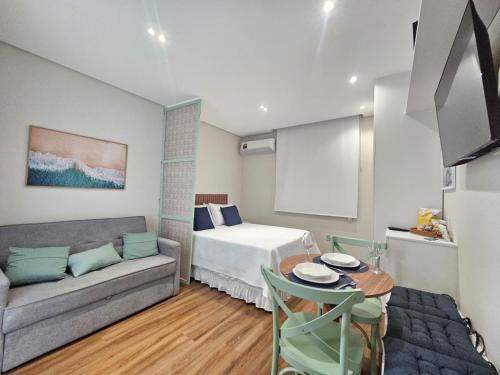 Studio on the best beach in Santos with parking included