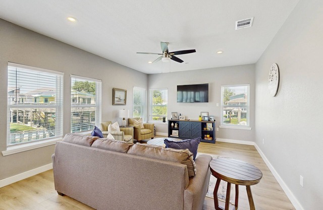 Stunning canal front, dog friendly home with private deck and gas grill