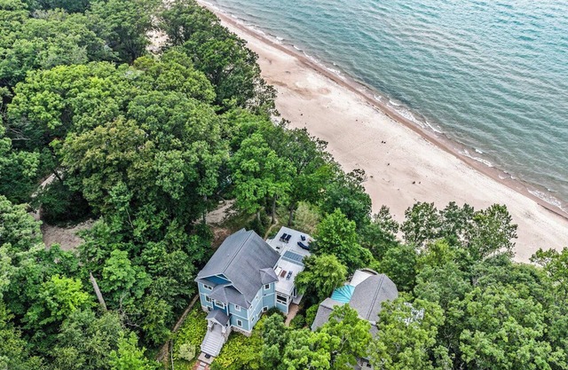 Stunning Lake Michigan Home w/Private Beach