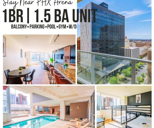 Stylish 1BR HighRise DT, Parking, Pool, Gym, W-D, Golf