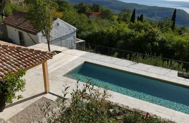 Stylishly renovated stone house with comfort, sea views, pool and large garden