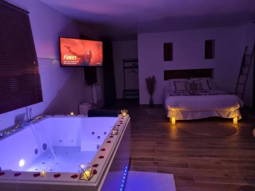 Suite de charme avec JACUZZI illimité et jardin privatif