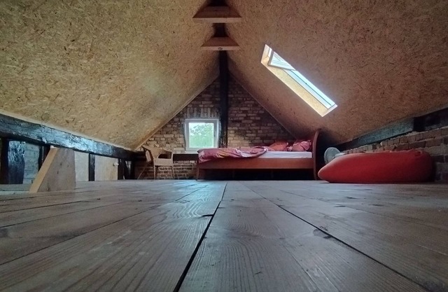 Summer barn with lots of nature