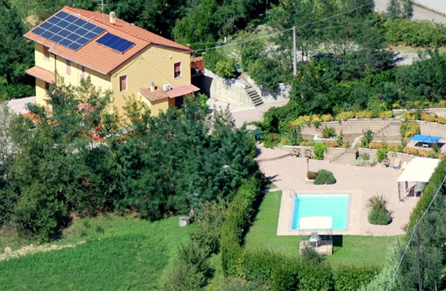 Sunlit home with pool