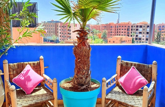 Superb Apt with Panoramic Terrace, Steps from Majorelle Gardens and YSL Museum