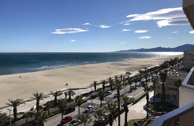 T2 standing 4 * crossing 44m2 on the beach (20m) 4 pers 1 bedroom, 7 Etg, free WIFI