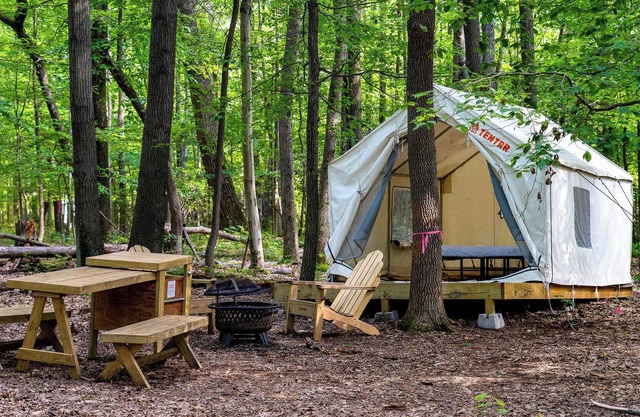Tentrr State Park Site - WV Coopers Rock State Park - Site I - Single Camp