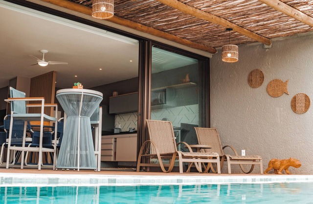 Tetiaroa House, Riacho Beach in São Miguel dos Milagres, 300m from the beach