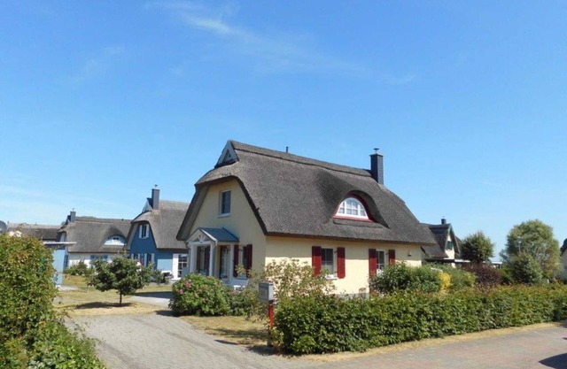 Thatched cottage sunshine