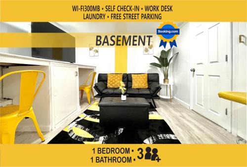 The Amber Retreat - Charming Basement Unit in Brooklyn Centre, Free Street Parking, 100MB WiFi & 7 Min to Downtown