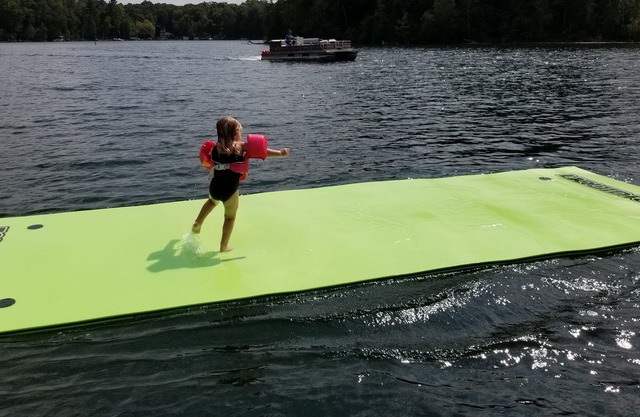 The Aqua Dock on Harper Lake - Hike, Bike, and Fish The Manistee National Forest