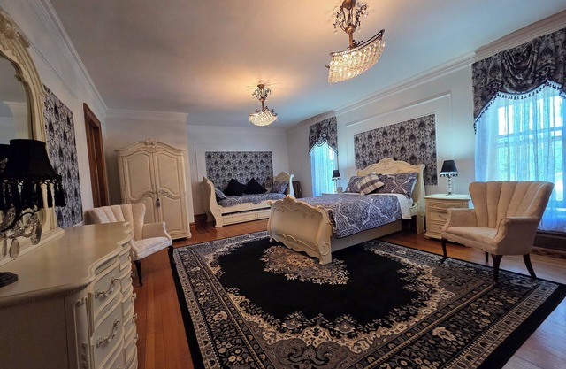 The Chandelier Bed & Breakfast "Euro Room" sleeps five people!