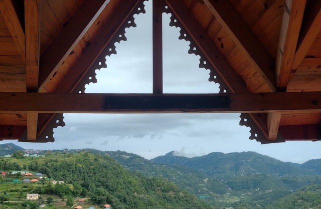 The Himalayan Cherry-Scenic mountain countryside