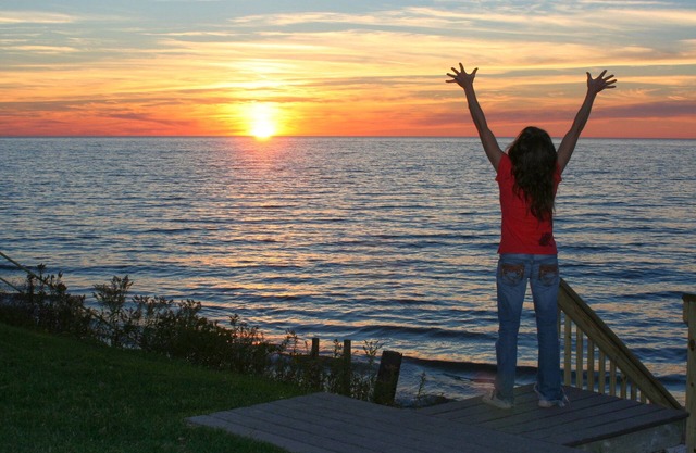 The Lake Michigan House ~ Sleeps 16 and Perfect Sunsets Over Lake Michigan!