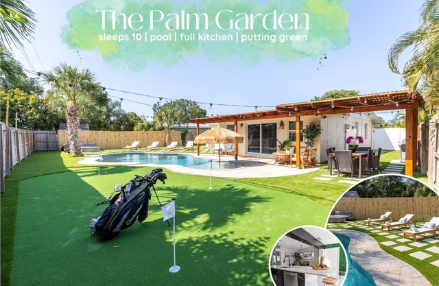 The Palm Garden · Palm Beach Villa Retreat w Pool: Near Beach & Golf
