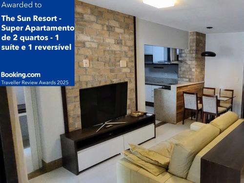 The Sun Resort - Super Apartamento de 2 quartos - 1 suíte e 1 reversível