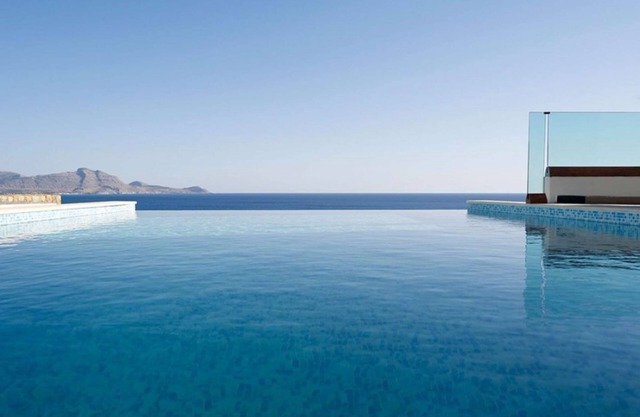 This holiday villa rental in Rhodes offers 3 bedrooms, 3 bathrooms, sleeps 6