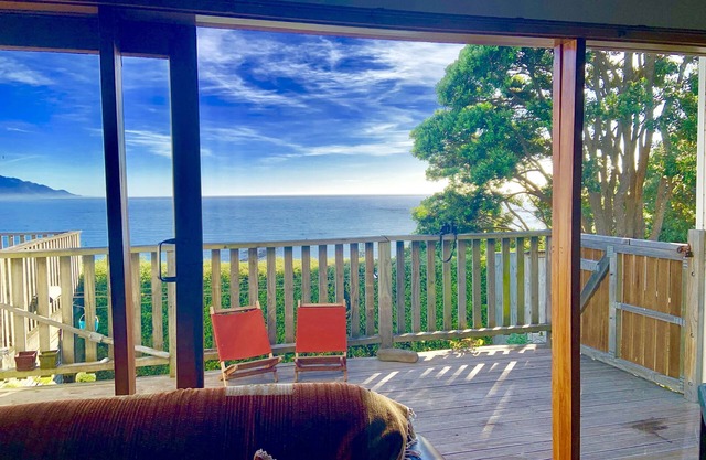 Three bedroom cottage with stunning panoramic views of the sea and mountains.
