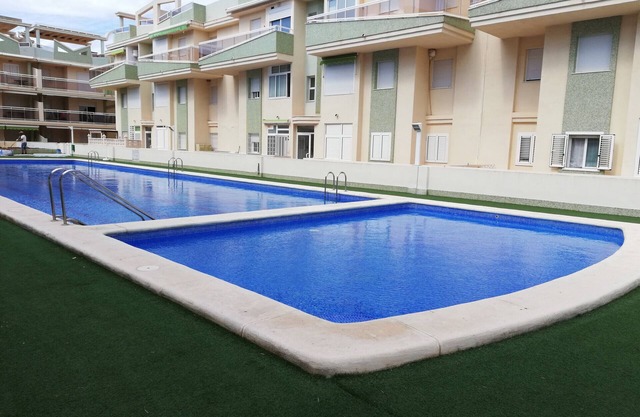 Three bedroom ground floor apartment with direct access to pool and common areas!