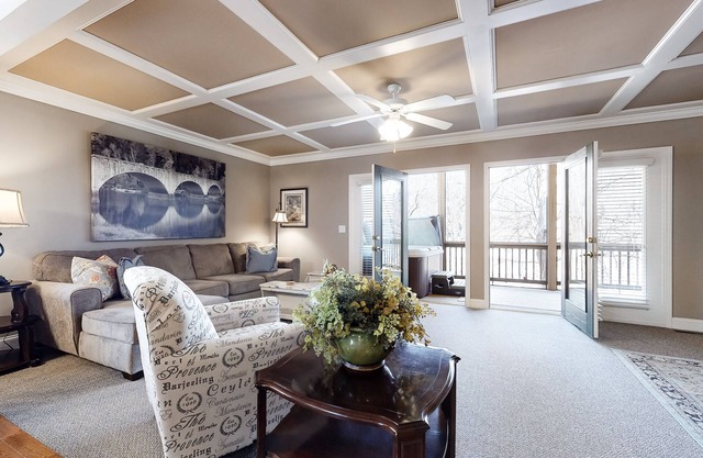 Three-Story Riverfront Home w/a Private Hot Tub, Free WiFi, & Four Fireplaces