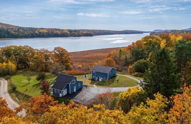 Two Cottages on the River near Acadia