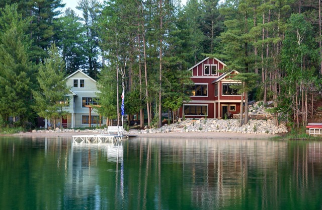 Two Side By Side Luxury Lakeside Homes With Dock, Sandy Beach, Kayak/SUPs