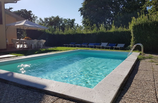 Typical Tuscan villa with pool, near Lucca. Beautiful panoramic terrace