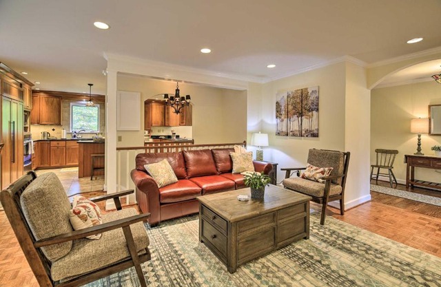 Updated Ranch-Style Home with Scenic Deck, Pond
