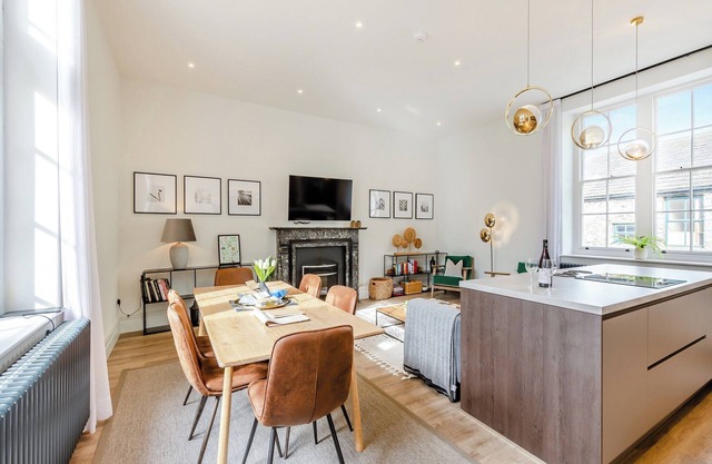 Upstairs is a stylish duplex apartment oozing luxury accommodation throughout.