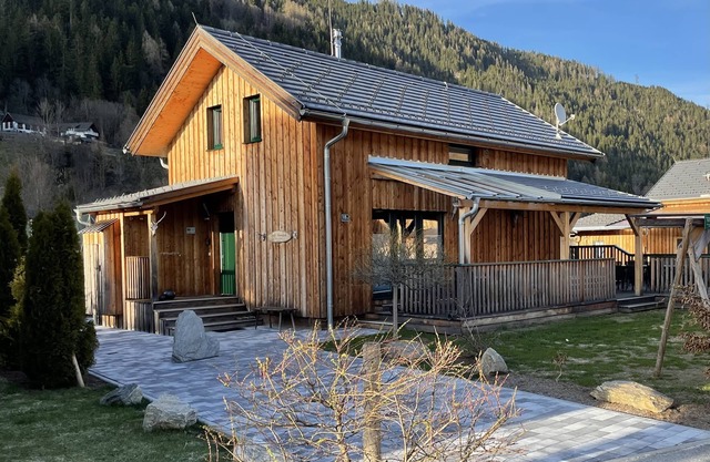 Vacation home with large sun terrace outdoor whirlpool and mountain panorama
