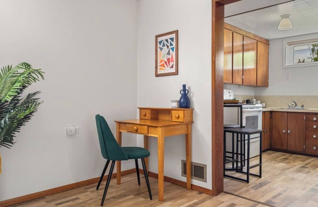 Vibrant basement suite, blending style and comfort for a delightful stay.