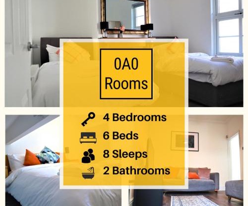 Victoria 4 bedroom Serviced House Short Lets - Near Northampton Gen Hosp & Town Centre