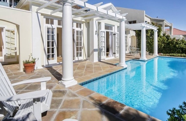 victorian style villa, stunning views of mountains and sea, short walk to beach