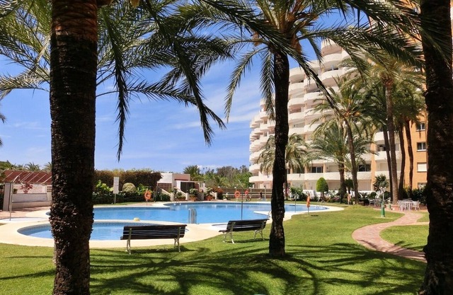 View from the balcony over the sea to Gibraltar and Africa