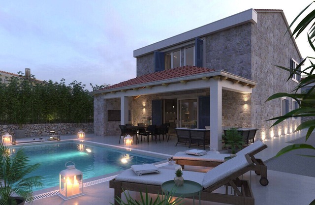 Villa Bisage, on the Island of Pašman, with a Pool