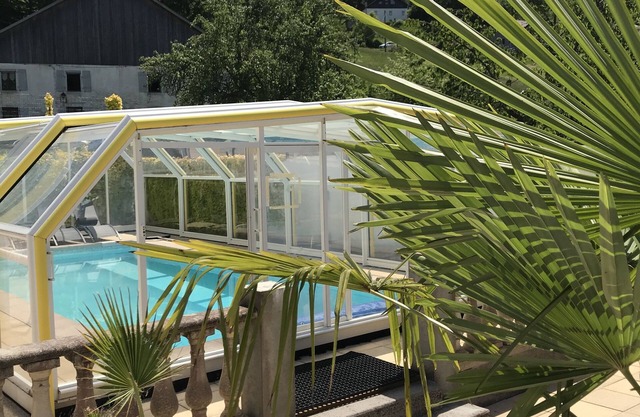 VILLA CHALET STANDING HEATED POOL VOSGES LA BRESSE GERARDMER FIBER VIEW