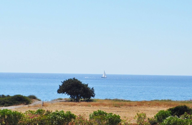 Villa Imerti-Private Beach-Heated Pool-Jacuzzi Spa & SunBeds in palm trees beach