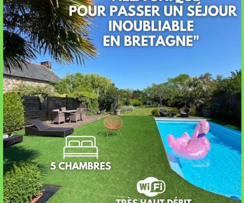VILLA KER BLEUENN * 10 PERSONNES * PISCINE * SAUNA