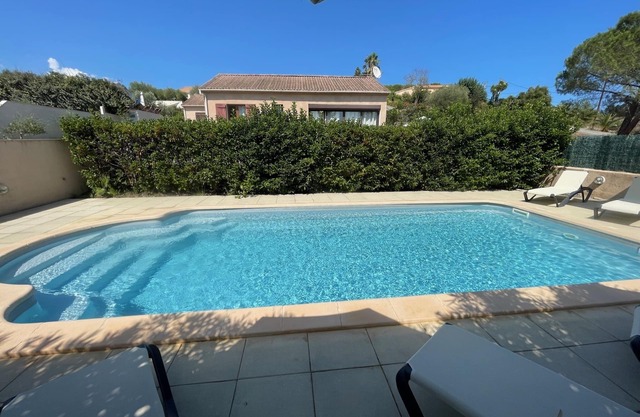 Villa SPIAGGIA sleeps 5, shared pool between sea and mountains.