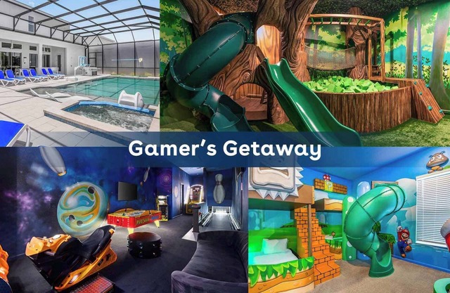 Villa w/Treehouse RM, Bowling, Gamer Themed BR, Theater & Game Loft, Near Parks