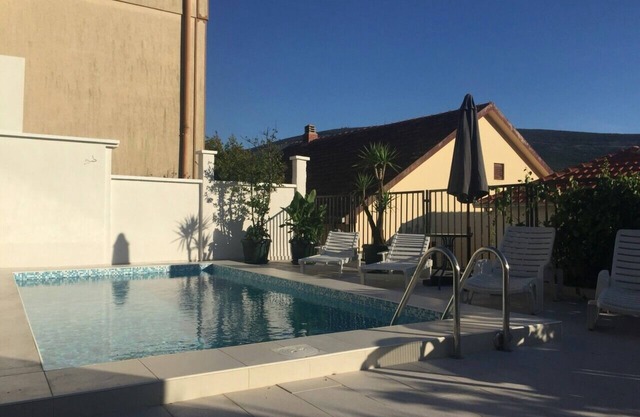 Villa with fantastic views just 5 minutes walk to beach, private swimming pool