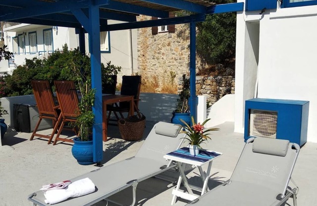 Village studio fully renovated, stunning sea and mountain views.