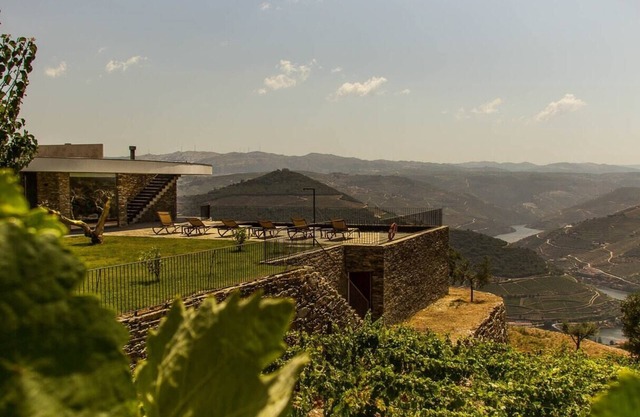 Vineyard Home Flying High over the Douro River