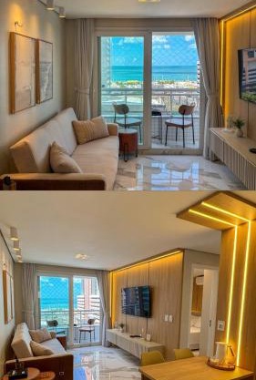 Vista Mar incrível com 2 Quartos Beira Mar Fortaleza