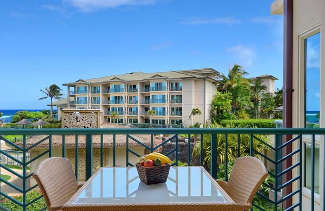 Waipouli Beach Resort B202 - Resort Pool, Waterslides, AC, & Steps to Beach Fun!