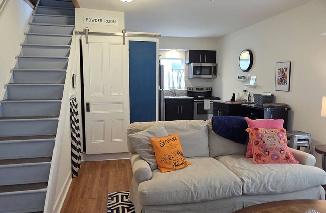Walk 2 Blocks To Broadway from this Private Apt near Skidmore & Downtown