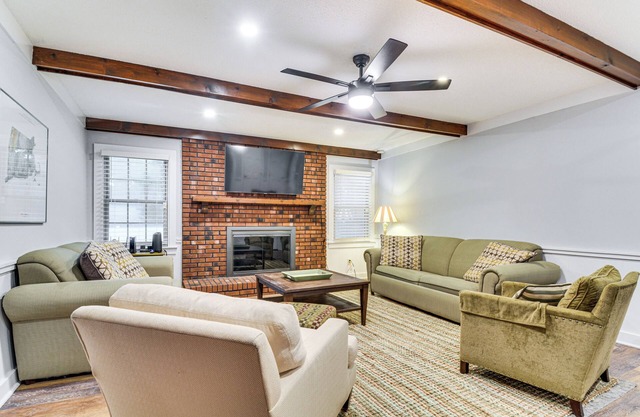 Walk to Parks & Town Square: Cary Home w/Yard!