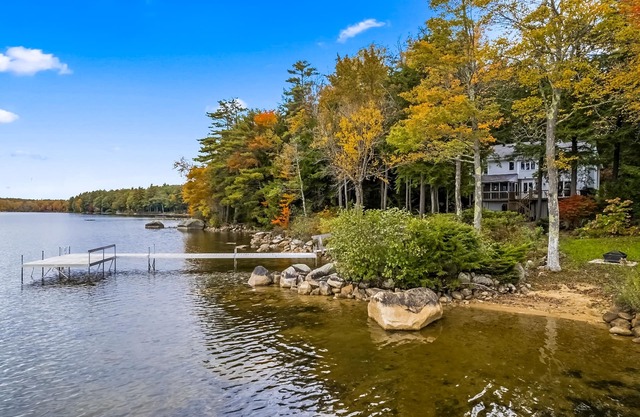Waterfront, dog-friendly home on 12+ acres with dock, hot tub & sunset views