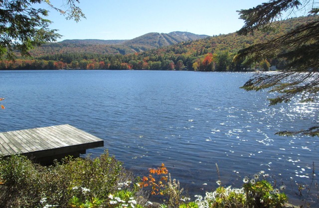 Waterfront Log Cabin with Mt. Sunapee Views